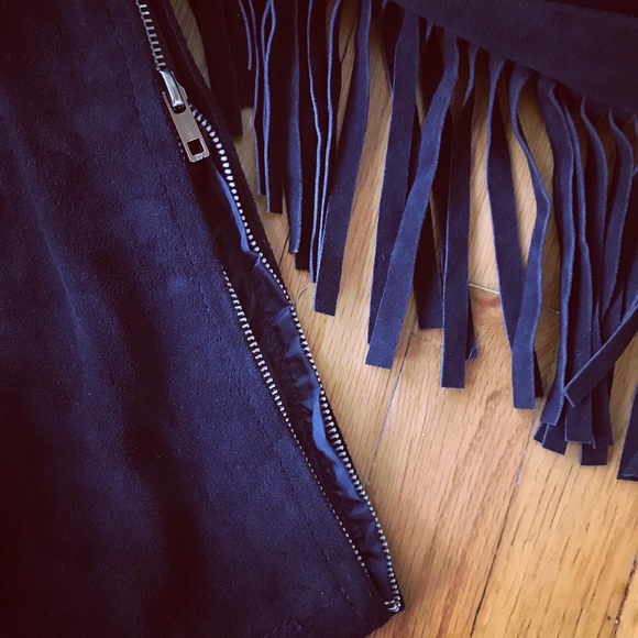 Vintage Prince Suede Embroidered Western Style Fringe Cowboy Jacket - Picture 5 of 16